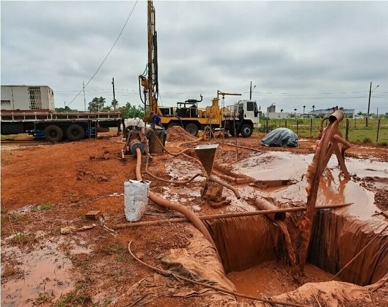 Imagem de compartilhamento para o artigo Com investimento de 758 mil reais, Sanesul abre poço de 147 metros de profundidade em Chapadão do Sul  da MS Todo dia